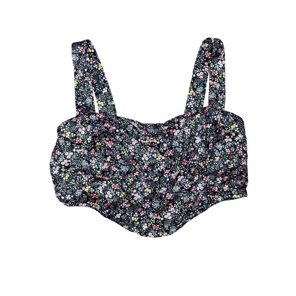 LULUS NWT Floral Cropped Corset Top | Medium ✨